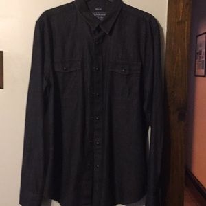 Men’s medium snap down casual blk jean look